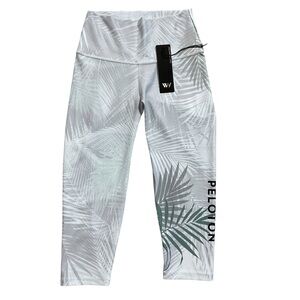 Peloton x Wear It To Heart High Waisted Capri Leggings Palms Print Medium NWT